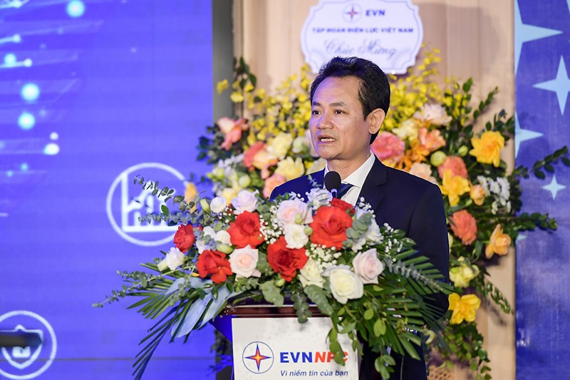 Ông Nguyễn Đức Thiện - Tổng giám đốc Tổng công ty Điện lực miền Bắc phát biểu tại buổi lễ
