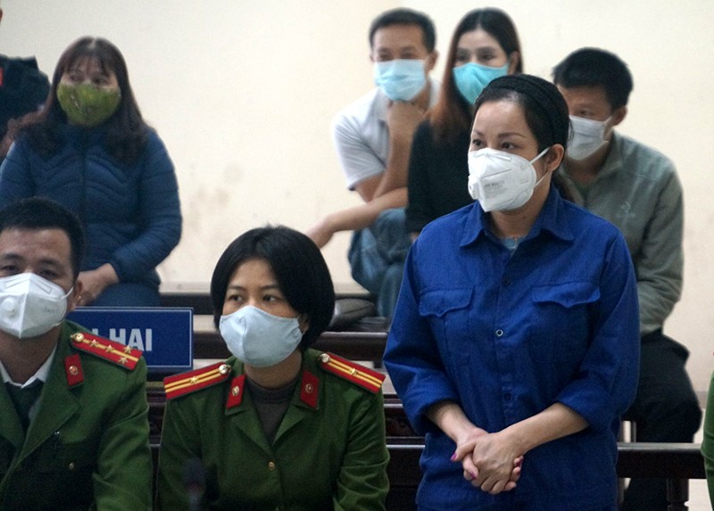 Bị cáo Nguyễn Thị Dương (vợ Đường “Nhuệ”), tại phiên tòa sơ thẩm 