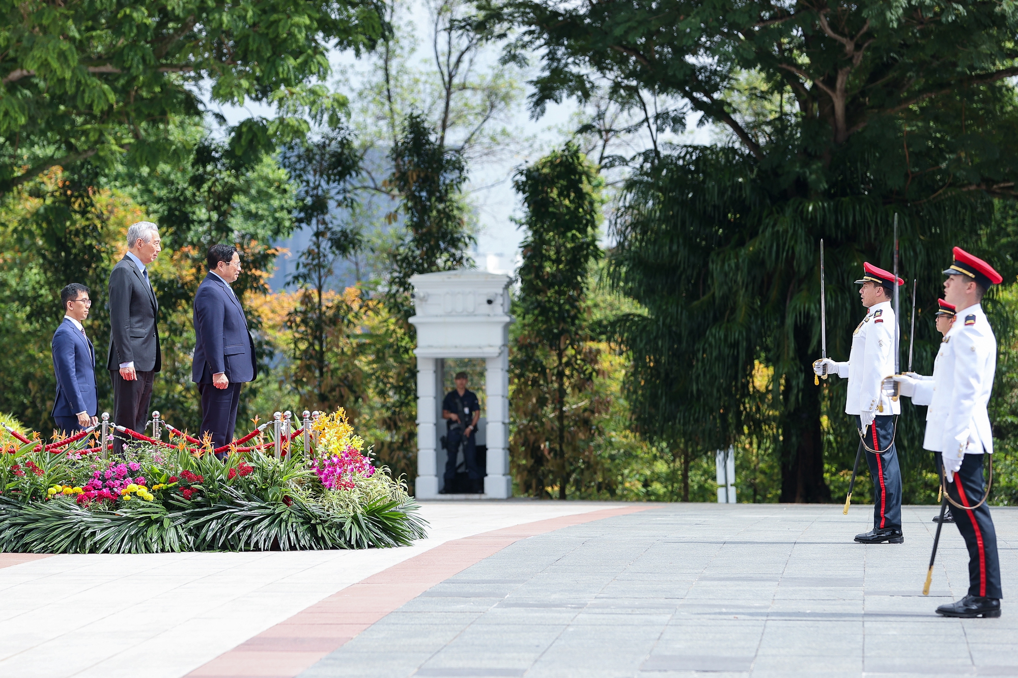 Lễ đón Thủ tướng Phạm Minh Chính thăm chính thức Singapore