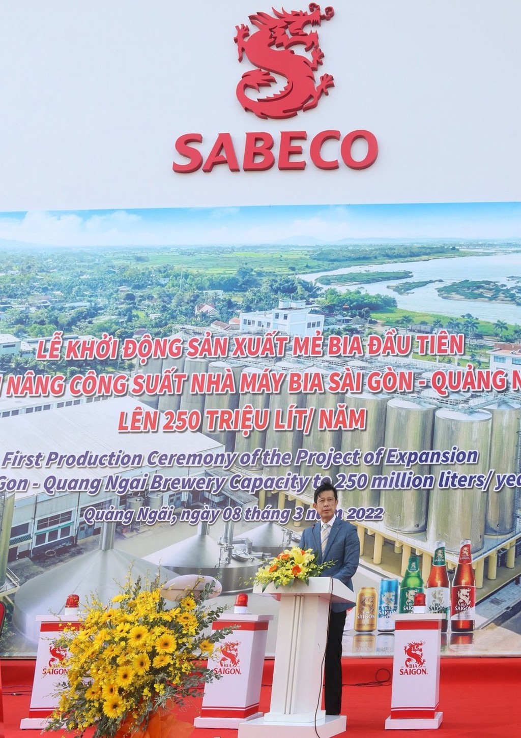 SABECO khánh thành dự án đầu tư mở rộng nâng công suất Nhà máy Bia Sài Gòn - Quảng Ngãi