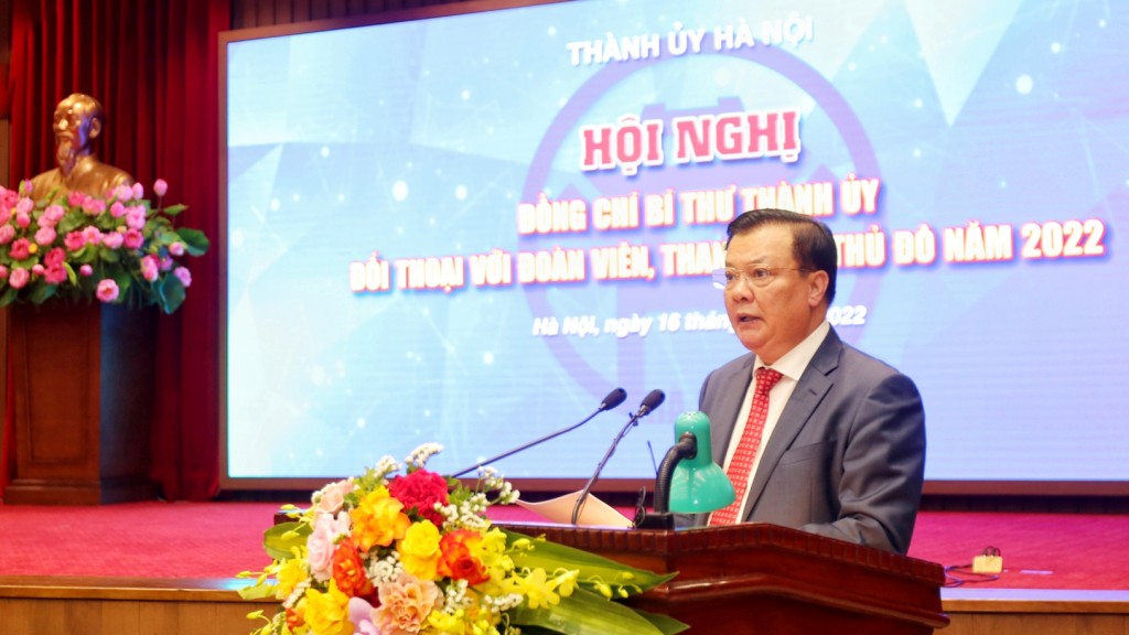 Bí thư Thành ủy Hà Nội đối thoại với đoàn viên, thanh niên Thủ đô