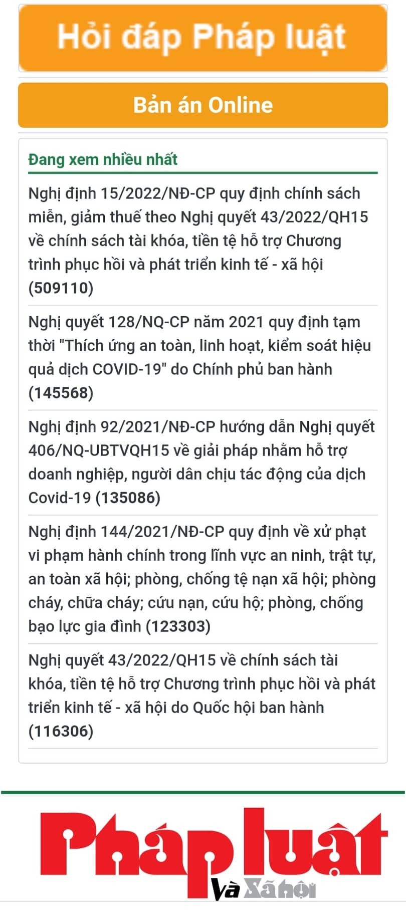 Báo Kinh tế & Đô thị ra mắt Cổng tra cứu Văn bản pháp luật trên chuyên trang Pháp luật và Xã hội