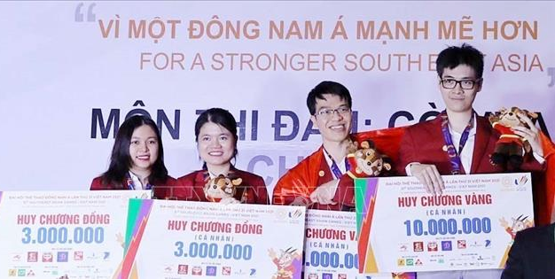Đội tuyển cờ vua Việt Nam xuất sắc dẫn đầu tại SEA Games 31