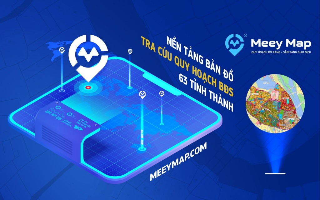 Meey Map - Nền tảng bản đồ tra cứu quy hoạch trực tuyến và tìm kiếm thông tin bất động sản là một ứng dụng nổi bật mà Meey Land giới thiệu tại Vietnam - ASIA DX Summit 2022.