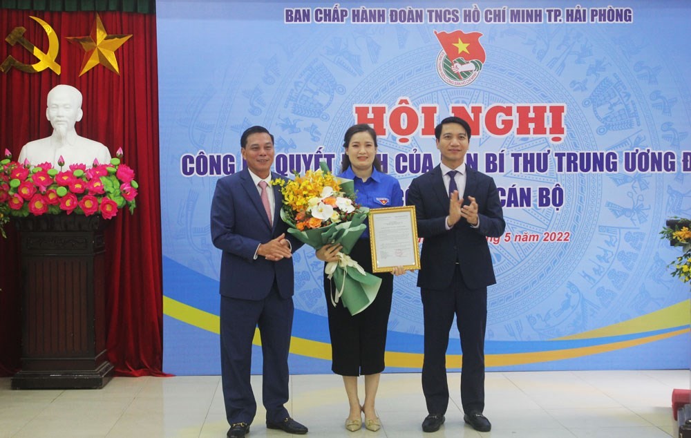 Đồng chí Vương Toàn Thu Thủy giữ chức Bí thư Thành đoàn Hải Phòng