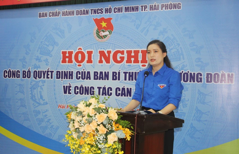 Đồng chí Vương Toàn Thu Thủy giữ chức Bí thư Thành đoàn Hải Phòng