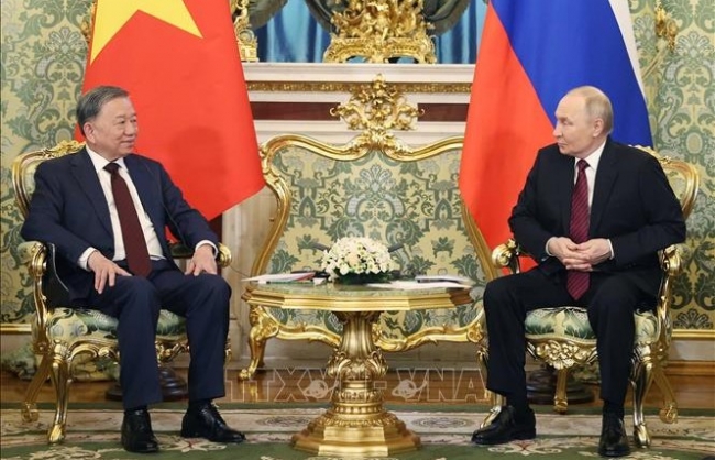 Tổng Bí thư Tô Lâm hội đàm với Tổng thống Nga Vladimir Putin