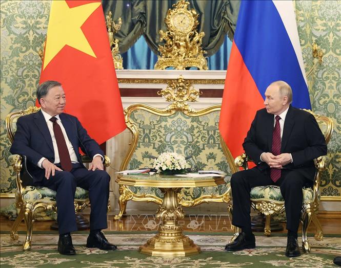 Tổng Bí thư Tô Lâm hội đàm với Tổng thống Nga Vladimir Putin