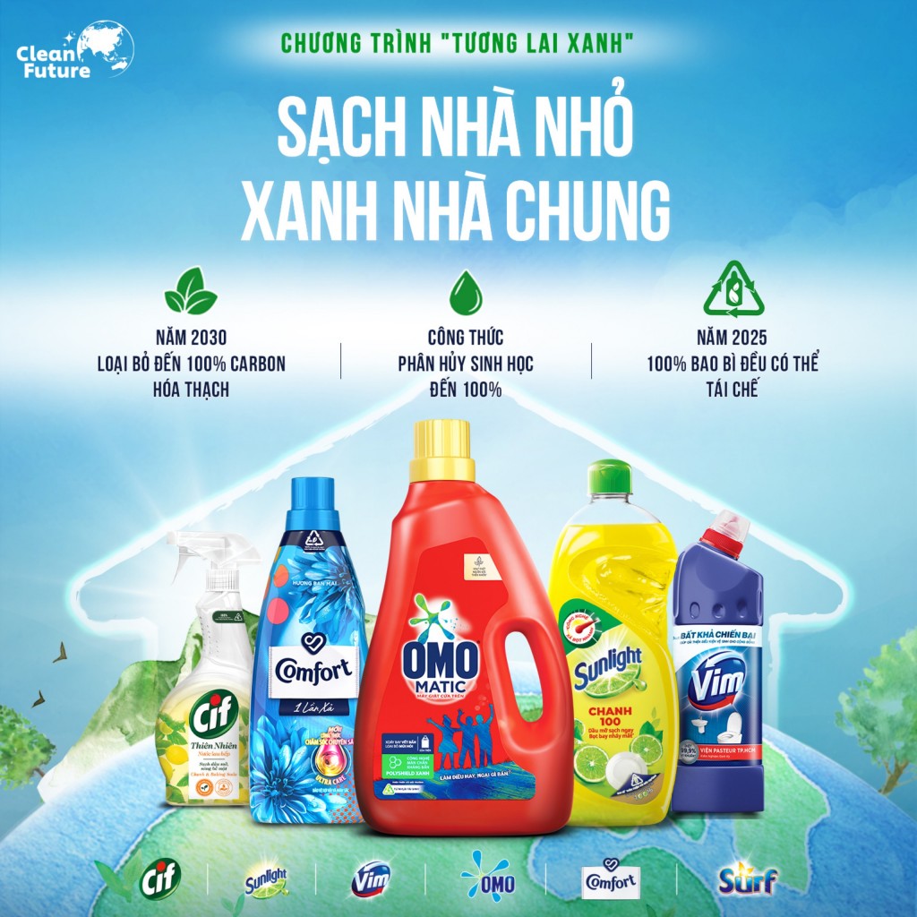 Unilever Việt Nam phát động chiến dịch “Tương lai xanh” với ngành hàng Chăm sóc gia đình