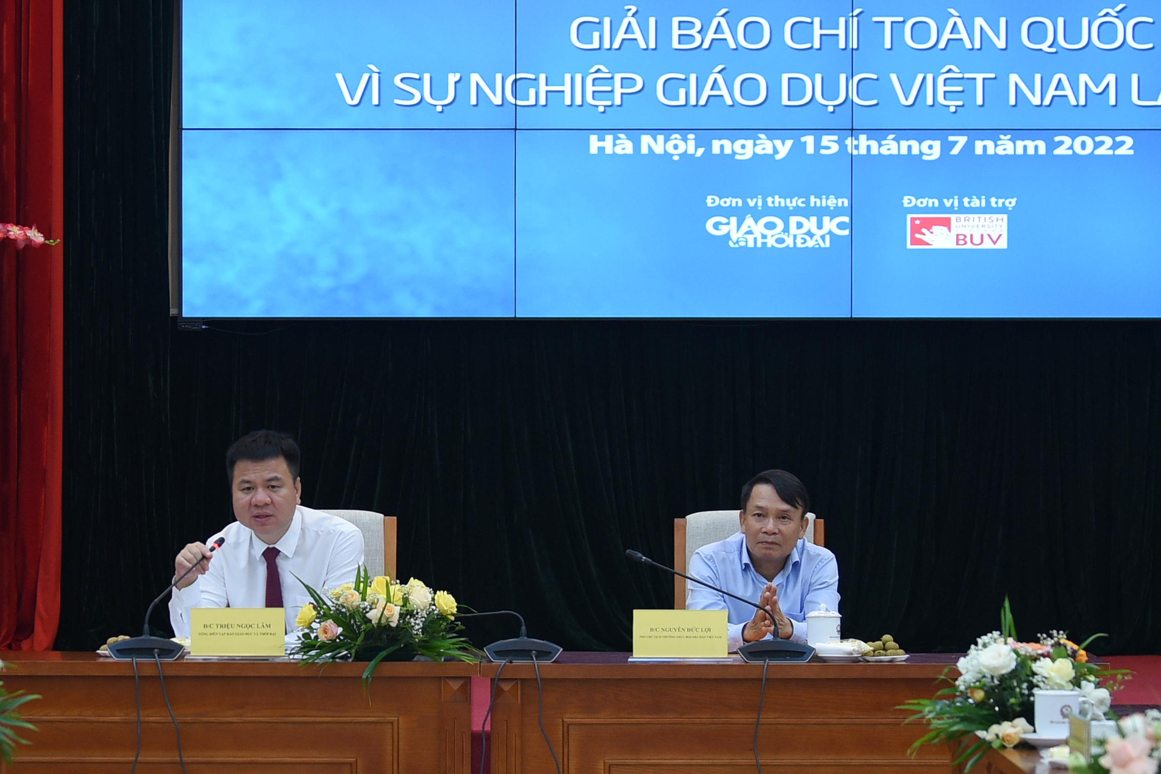 Họp báo Giải báo chí toàn quốc 'Vì sự nghiệp giáo dục Việt Nam' năm 2022 ảnh 3