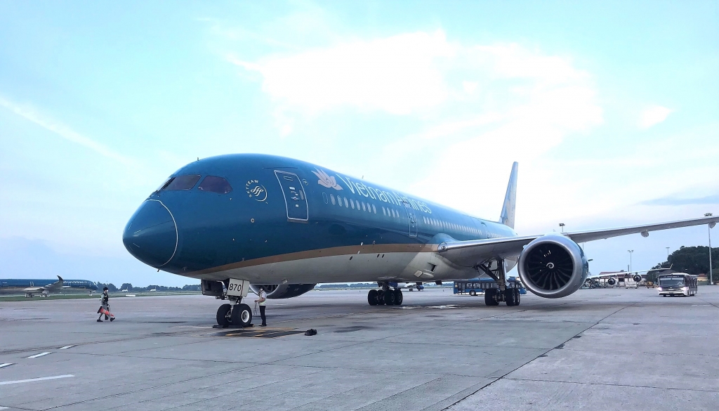 Chuyến bay khai thác bằng tàu bay Boeing 787-9 - một trong những dòng tàu bay lớn và hiện đại nhất Việt Nam hiện nay