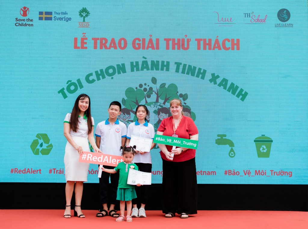 Trong ngày hội, MSD đã công bố kết quả và trao giải thử thách Tôi chọn hành tinh xanh