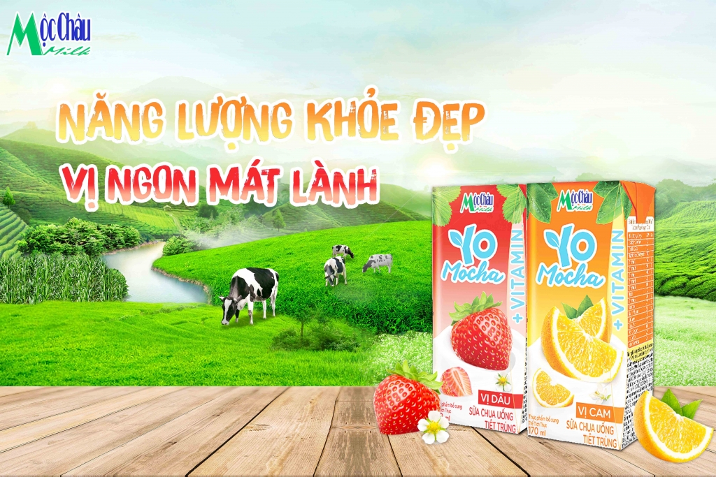 Sữa chua uống YoMocha với hai hương vị Dâu ngọt ngào, Cam thơm mát khiến giới trẻ thích thú tìm kiếm để bổ sung vào thực đơn mỗi ngày