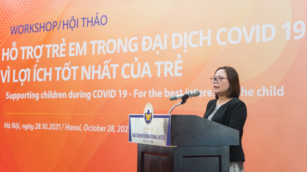 Bà Vũ Thị Kim Hoa, Phó Cục trưởng Cục Trẻ em, Bộ Lao động - Thương binh và Xã hội