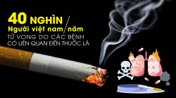 40 nghìn người Việt Nam tử vong mỗi năm vì các bệnh có liên quan đến thuốc lá