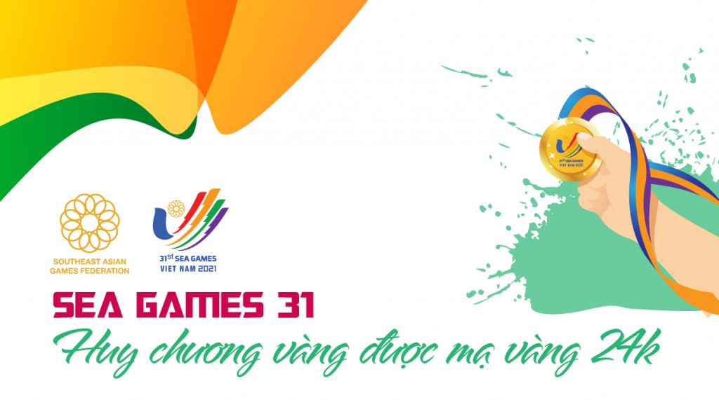 Huy chương vàng SEA Games 31 được mạ vàng 24k