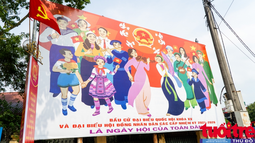 Các băng rôn, biểu ngữ trên khắp phố phường tuyên truyền về ngày bầu cử đại biểu Quốc hội khoá XV và đại biểu HĐND các cấp nhiệm kỳ 2021 - 2026 Các băng rôn, biểu ngữ trên khắp phố phường tuyên truyền về ngày bầu cử đại biểu Quốc hội khoá XV và đại biểu HĐND các cấp nhiệm kỳ 2021 - 2026