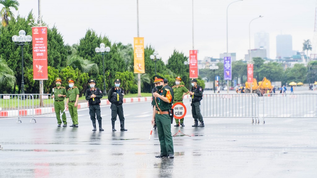 Nhiều lực lượng tham gia công tác đảm bảo an ninh trong buổi Lễ Khai mạc SEA Games 31