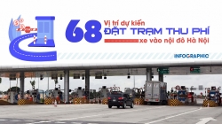 Bản đồ 68 vị trí dự kiến đặt trạm thu phí xe vào nội đô Hà Nội