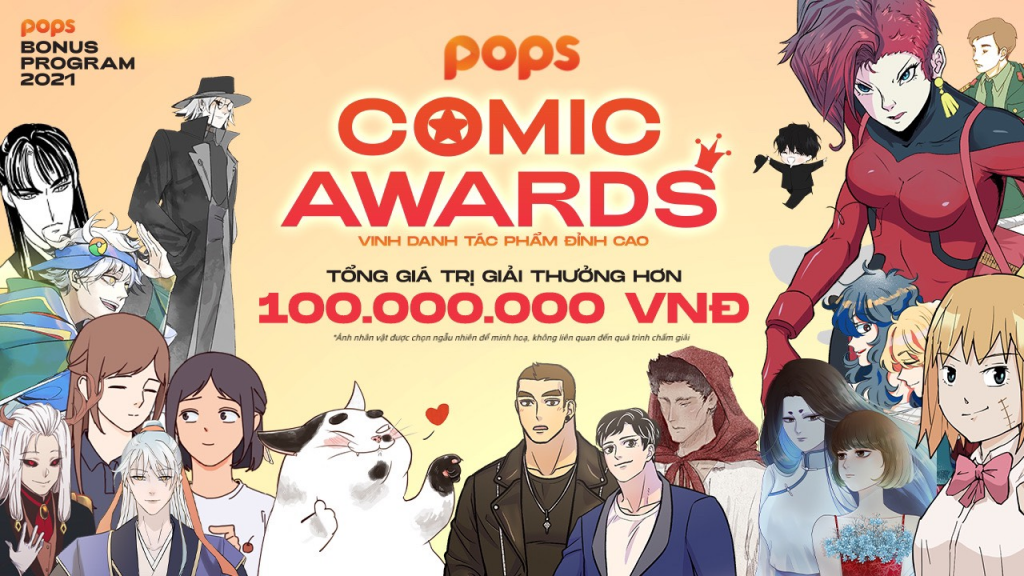 Tổng giải thưởng trong cho các tác phẩm tham dự POPS Comic Awards 2021 có giá trị lên đến hơn 100 triệu đồng.