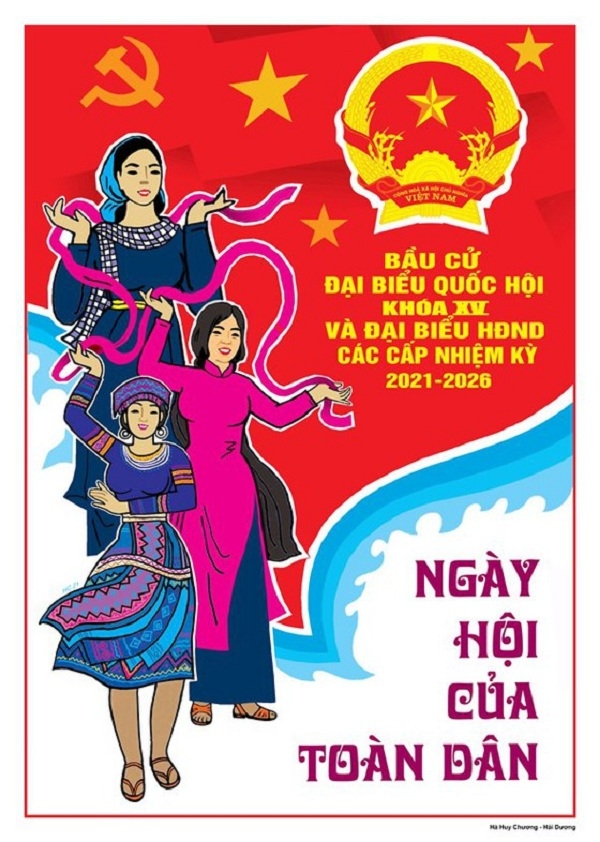 Với nhiều thông điệp ý nghĩa, các tác phẩm tranh cổ động đang góp phần giới thiệu, tuyên truyền sâu rộng đến cán bộ, đảng viên và người dân về ý nghĩa, tầm quan trọng của cuộc bầu cử 