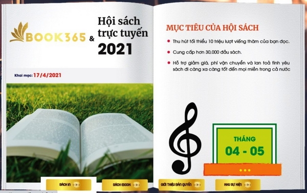 Hội sách trực tuyến quốc gia 2021 trên sàn Book365.