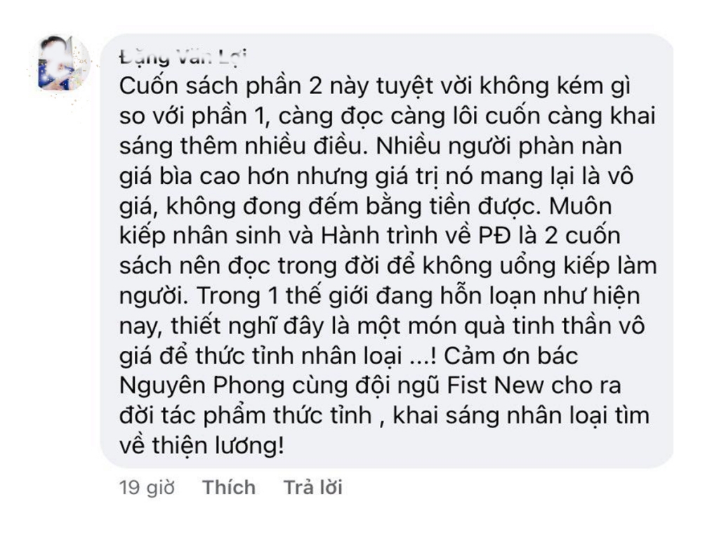 Nhiều độc giả dành cho cuốn sách những lời khen ngợi