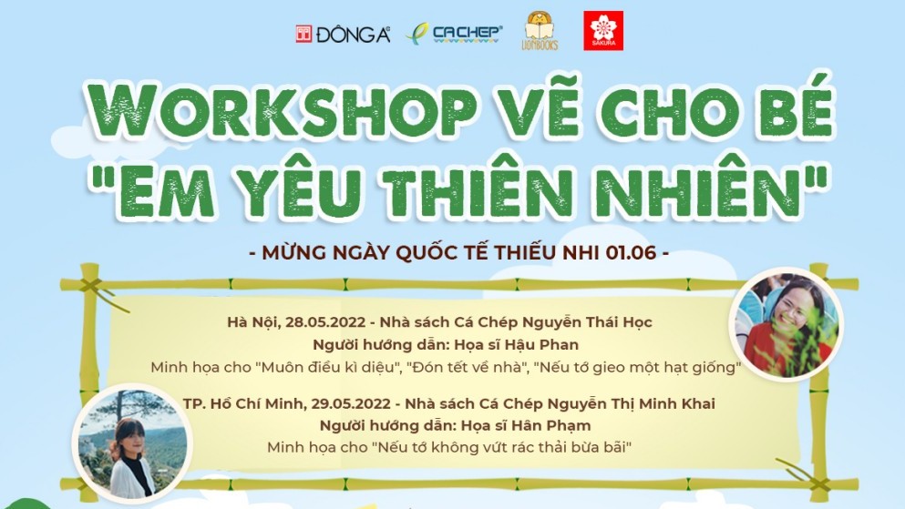 Workshop vẽ "Em yêu thiên nhiên" - chuỗi hoạt động tạo sân chơi bổ ích cho thiếu nhi