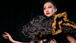 Đoàn Hồng Trang gây ấn tượng trên sàn diễn thời trang trước khi thi Miss Global 2022