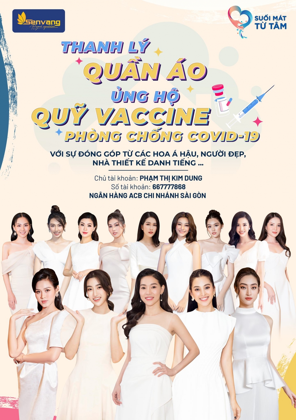 Dàn Hoa, Á hậu của CLB Suối mát từ tâm thanh lý quần áo ủng hộ quỹ vaccine