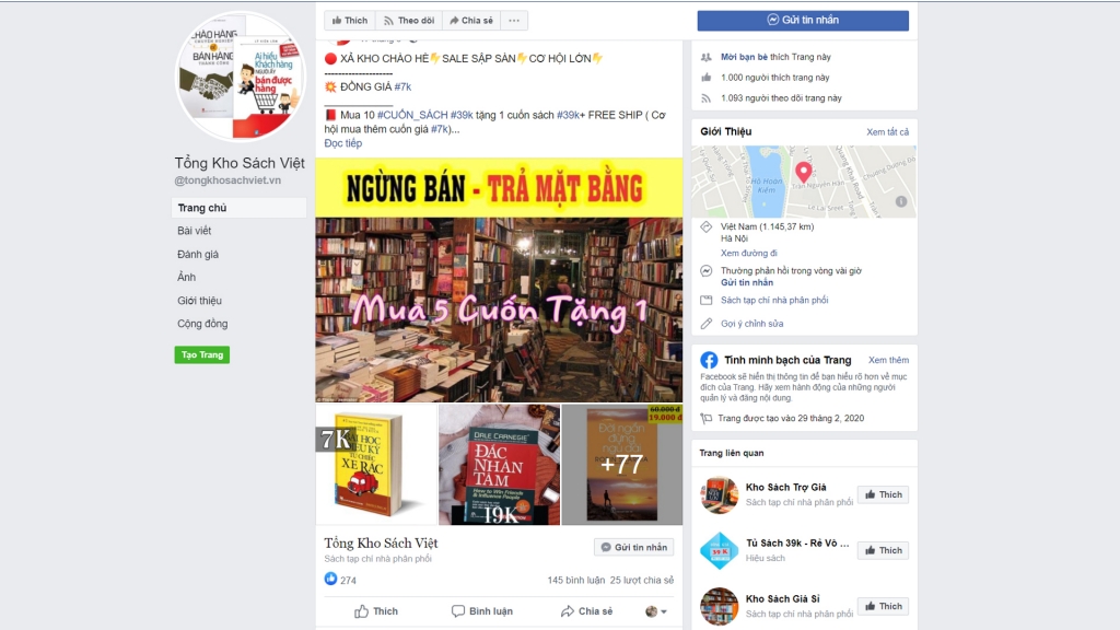 Nhiều trang fanpage vẫn ngang nhiên tiêu thụ sách giả