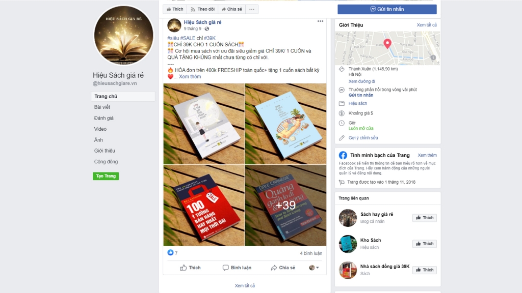 Nhiều trang fanpage vẫn ngang nhiên tiêu thụ sách giả
