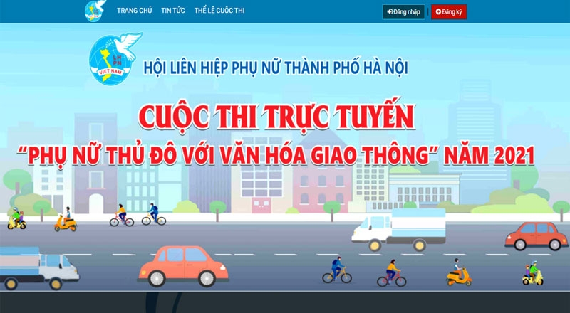 Cuộc thi trực tuyến “Phụ nữ Thủ đô với văn hóa giao thông” năm 2021 bắt đầu từ ngày 15/9.