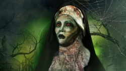Thúy Nga “biến” thành nữ tu kì quái chuẩn bị đón Halloween tại Mỹ