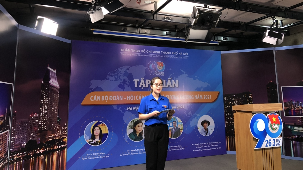 Chương trình tập huấn trực tuyến cán bộ đoàn – hội cấp huyện và tương đương năm 2021