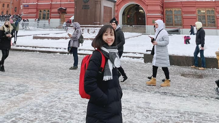 Du học sinh Minh Hồng tại Moscow