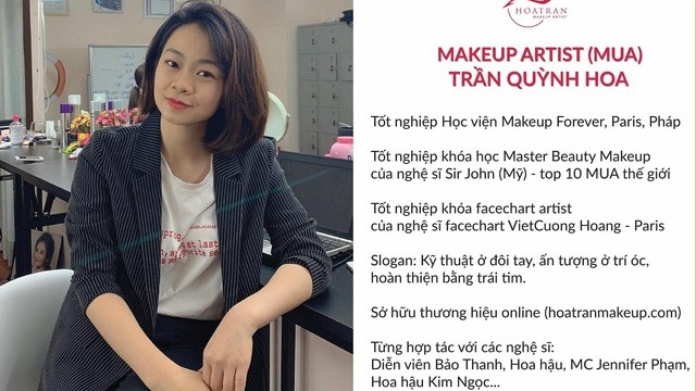 MUA Hoa Tran - Chuyên gia trang điểm nổi tiếng