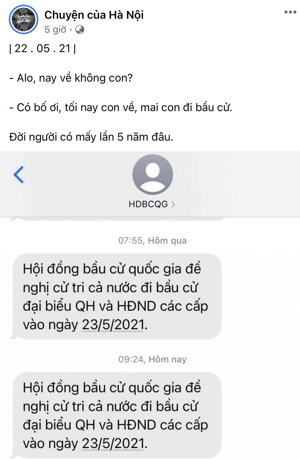 Nhiều trang Fanpage đều tích cực tuyên truyền về ngày bầu cử