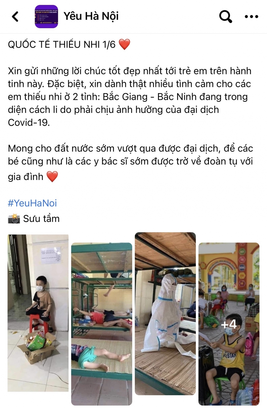 Lời chúc từ Group Yêu Hà Nội đến thiếu nhi Việt Nam, đặc biệt là khu vực phong tỏa vì Covid-19