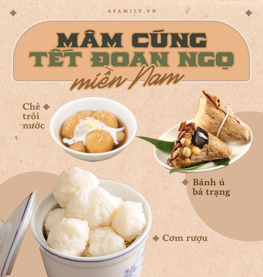 Mâm cúng Tết Đoan ngọ của ba miền