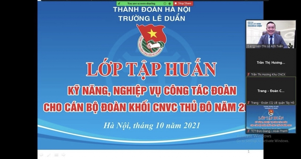 Tập huấn tư duy sáng tạo cho đoàn viên, thanh niên Thủ đô