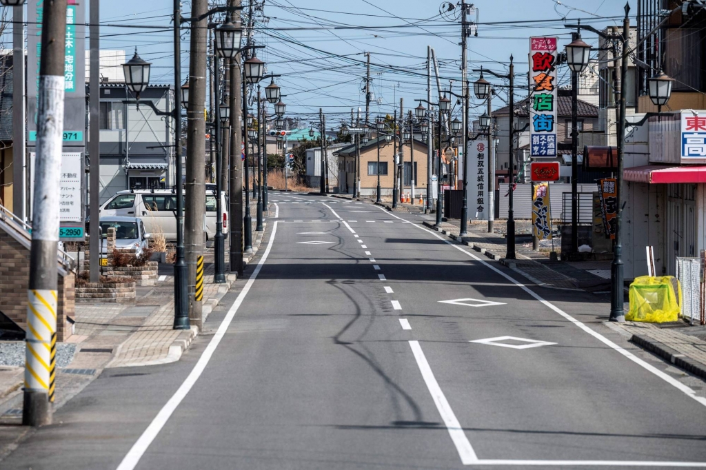 Thị trấn Namie, tỉnh Fukushima được đặt trong vùng cấm sau thảm họa hạt nhân nay đã bắt đầu hồi sinh (Ảnh: AFP)