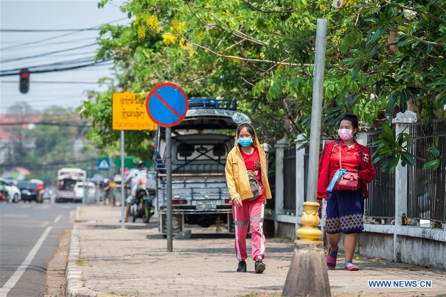 Lào phong tỏa thủ đô Vientiane vì dịch Covid-19 từ 6h sáng ngày 22/4 đến 0h ngày 6/5 (Ảnh: Xinhua)