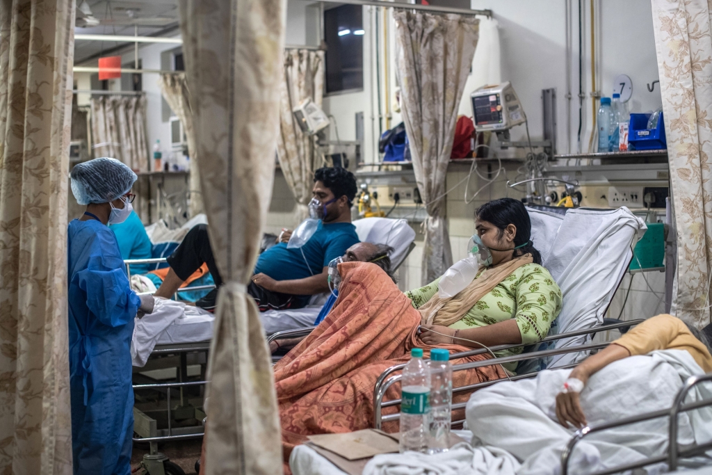:  Đợt bùng phát dịch Covid-19 kinh hoàng đã đã tàn phá hệ thống chăm sóc sức khỏe của Ấn Độ (Ảnh: Getty)