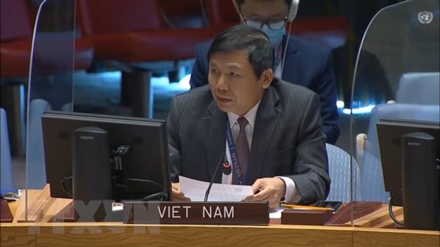 Đại sứ Đặng Đình Quý, Trưởng Phái đoàn Việt Nam tại Liên hợp quốc. (Ảnh: Hữu Thanh/TTXVN)