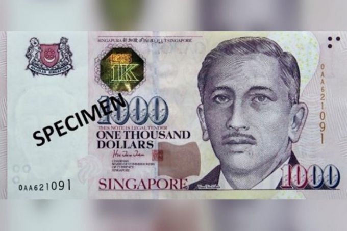 Singapore dừng phát hành tiền mệnh giá 1.000 SGD (Ảnh: MAS.GOV.SG)