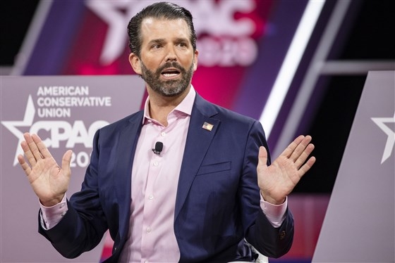 Donald Trump Jr., con trai cả của Tổng thống Mỹ Donald Trump đã có kết quả dương tính với Covid-19 (Ảnh: Getty)