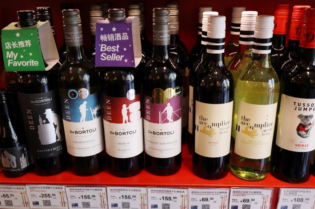 Rượu vang của Australia bị áp thuế chống bán phá giá tại Trung Quốc từ ngày 28/11 (Ảnh: Reuters)