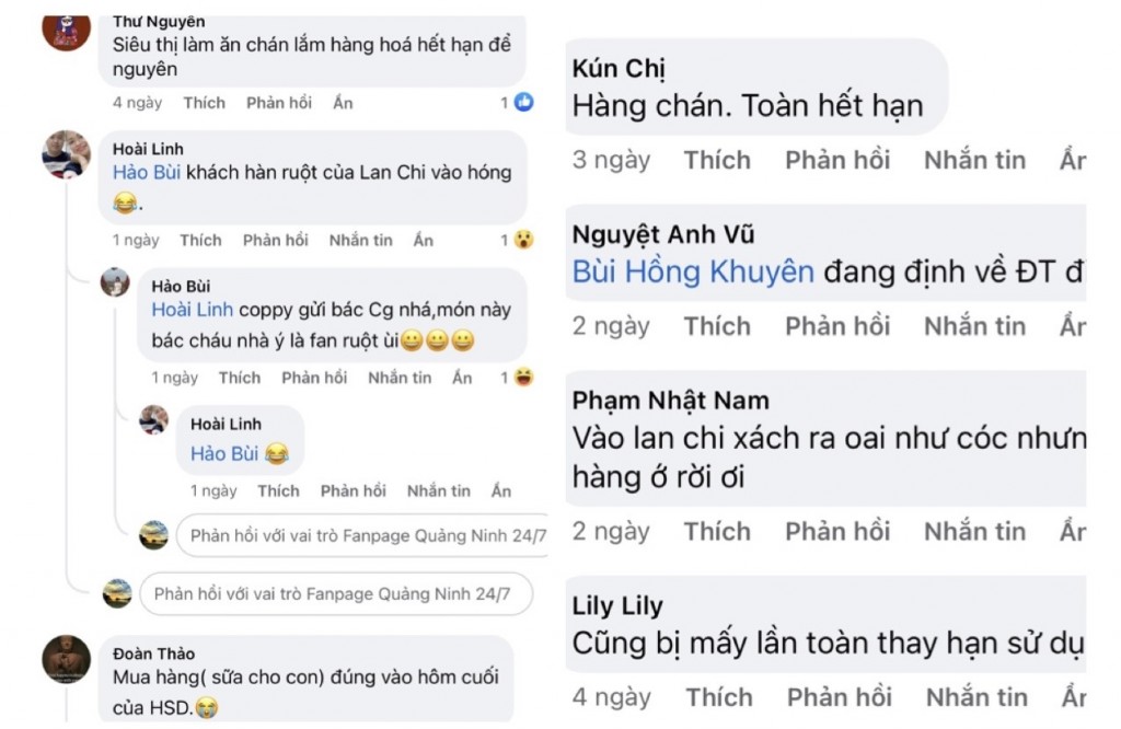 Rất nhiều ý kiến phản ánh về việc cũng từng găpj tình trạng mua phải hàng hoá kém chất lượng tại siêu thị Lan Chi Mart.