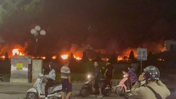 Quảng Ninh: Cháy lớn thiêu rụi hàng chục gian hàng tại chợ Hạ Long 1